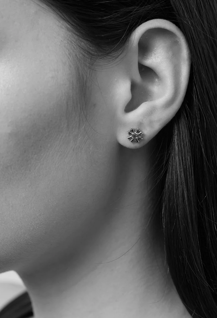 Meadowlark Gold Plated Emerald August Stud Earrings