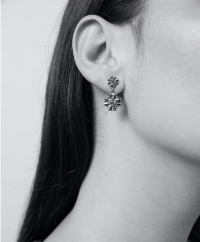 Meadowlark Sterling Silver Small August Drop Earrings