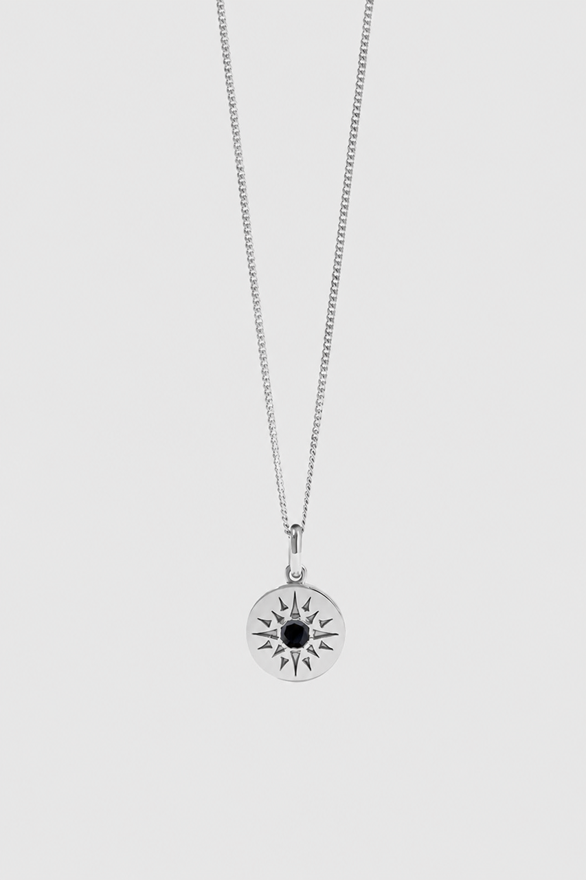 Meadowlark Sterling Silver Ursa Midnight Sapphire Large Necklace