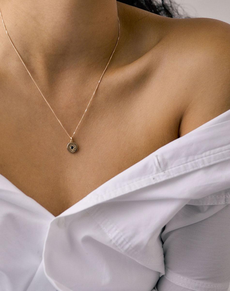 Meadowlark Sterling Silver Ursa Midnight Sapphire Large Necklace