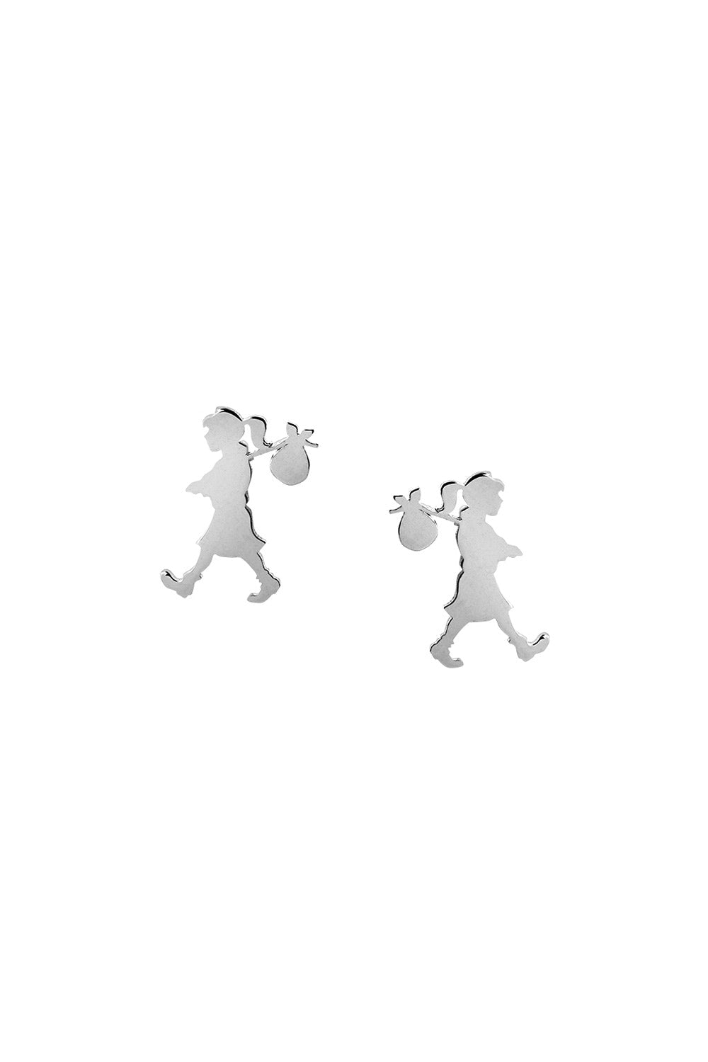 Karen Walker Sterling Silver Runway Girl Stud Earrings