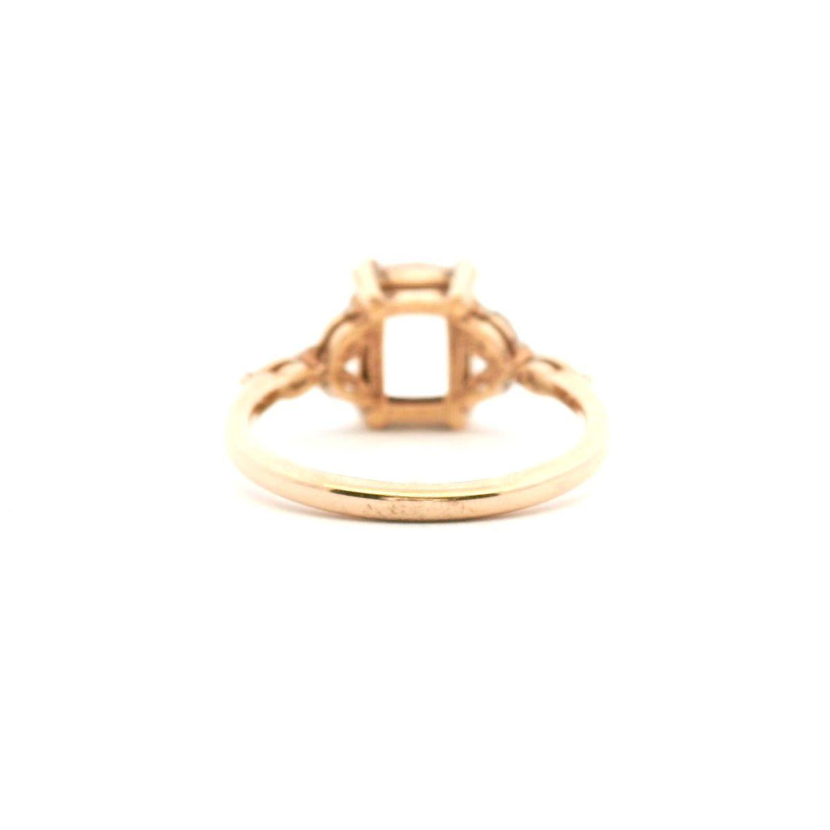 Morganite & Marquise Diamond 9k Rose Gold Ring