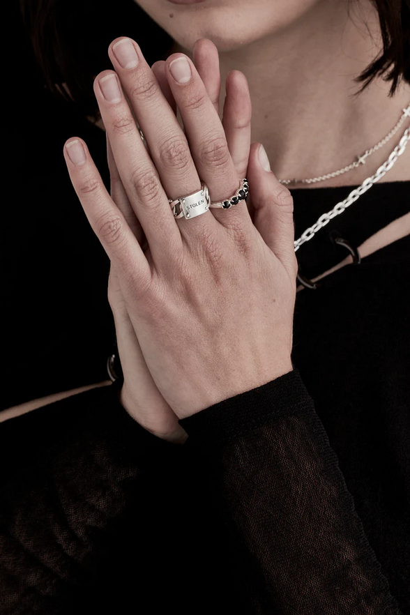 Stolen Girlfriends Club Sterling Silver Wide Curb Ring