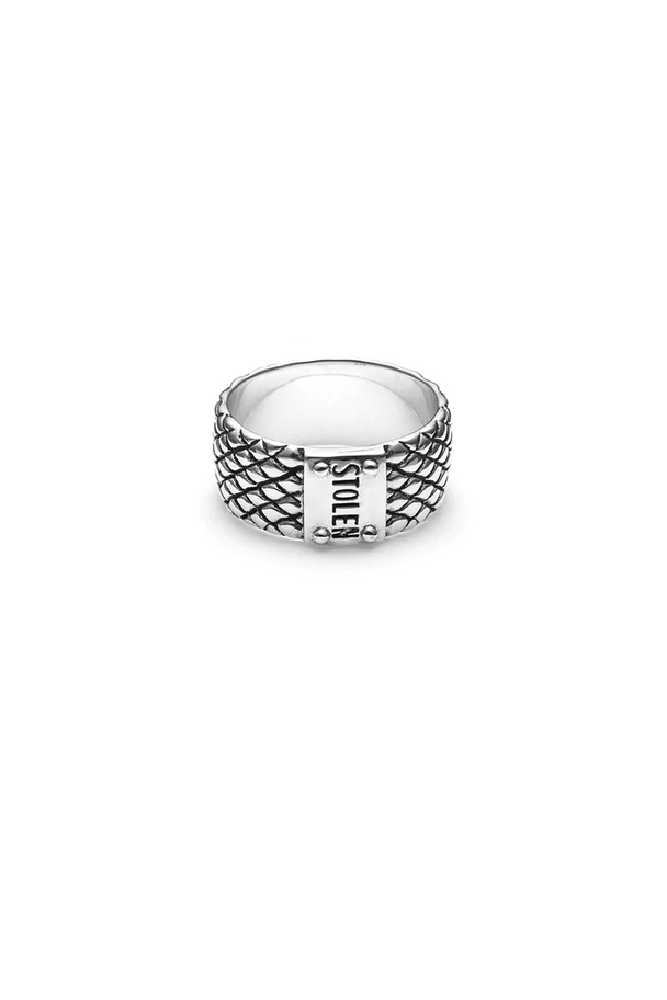 Stolen Girlfriends Club Sterling Silver Wide Snake Band Ring