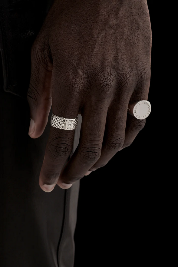 Stolen Girlfriends Club Sterling Silver Wide Snake Band Ring