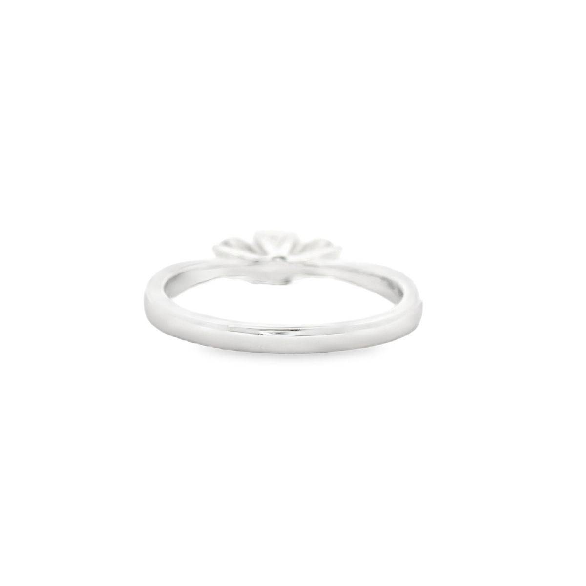 14ct White Gold 0.50ct Round Brilliant Claw Set Diamond Three Stone Ring