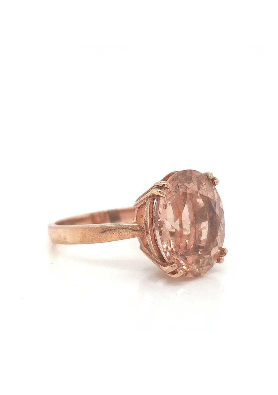 Morganite 9ct Rose Gold Solitaire Ring