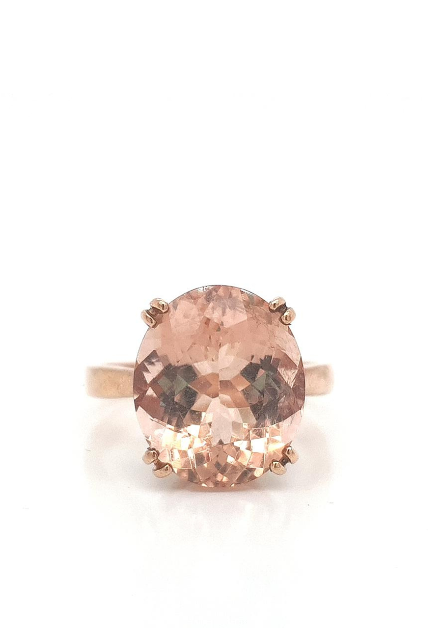 Morganite 9ct Rose Gold Solitaire Ring