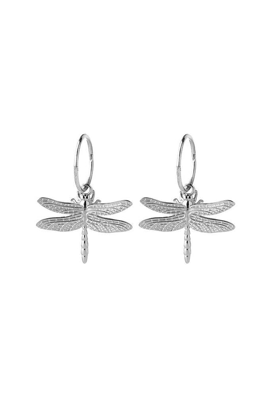 Karen Walker Sterling Silver Dragonfly Sleeper Earrings