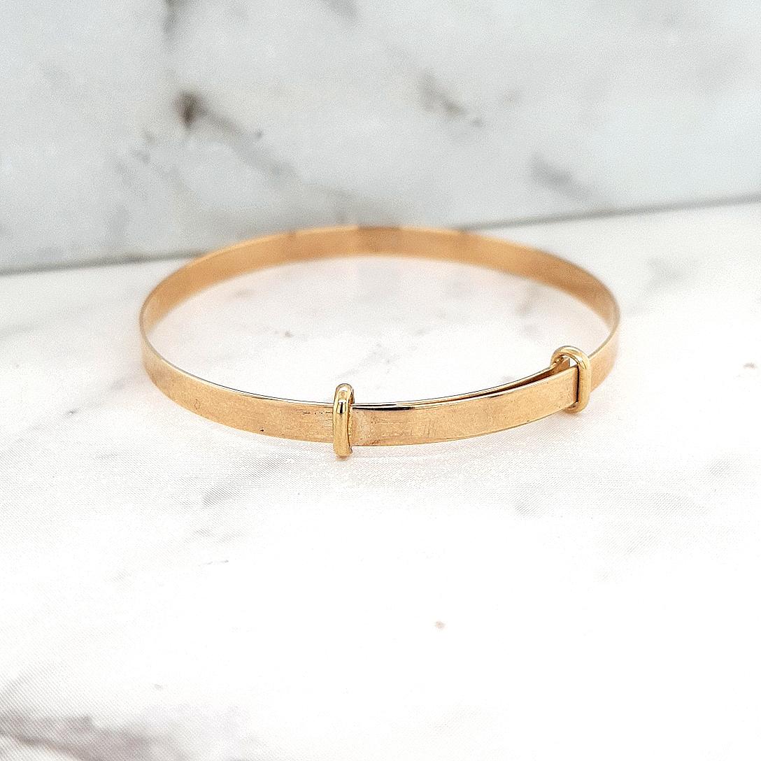 9ct Yellow Gold Plain Baby Bangle