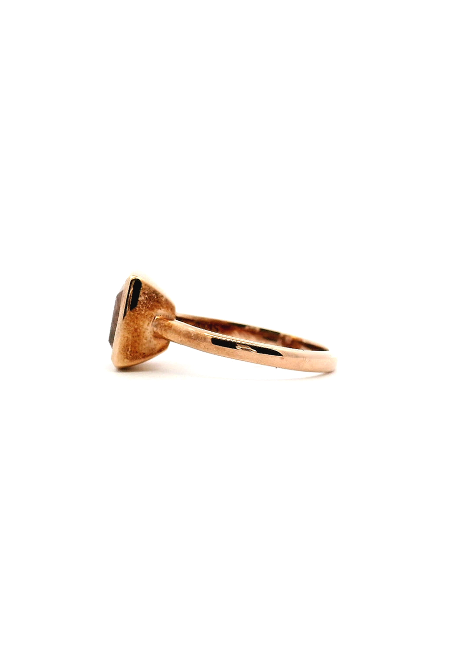9ct Rose Gold Morganite Bezel Set Ring