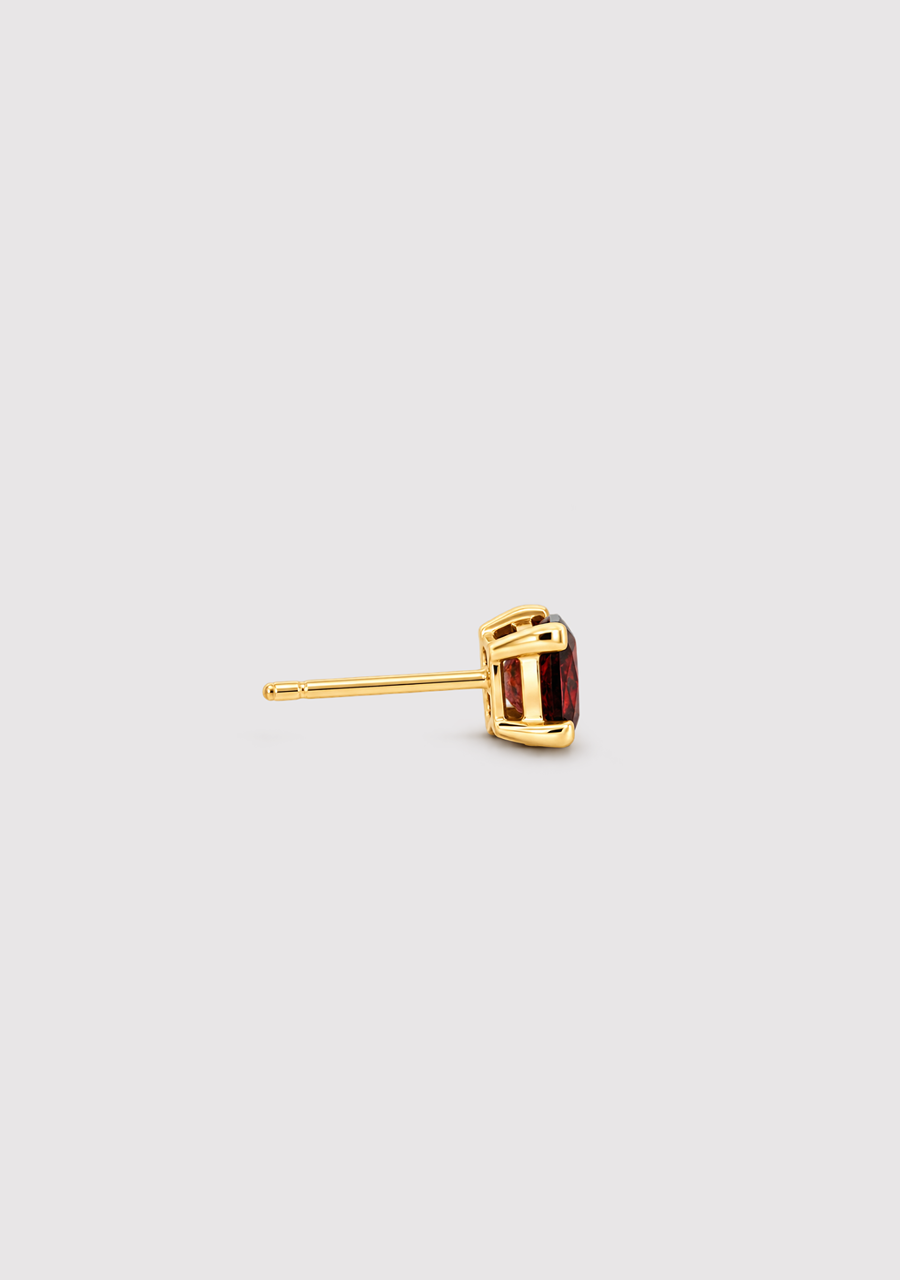 Garnet 9ct Rose Gold Cushion Cut Stud Earrings