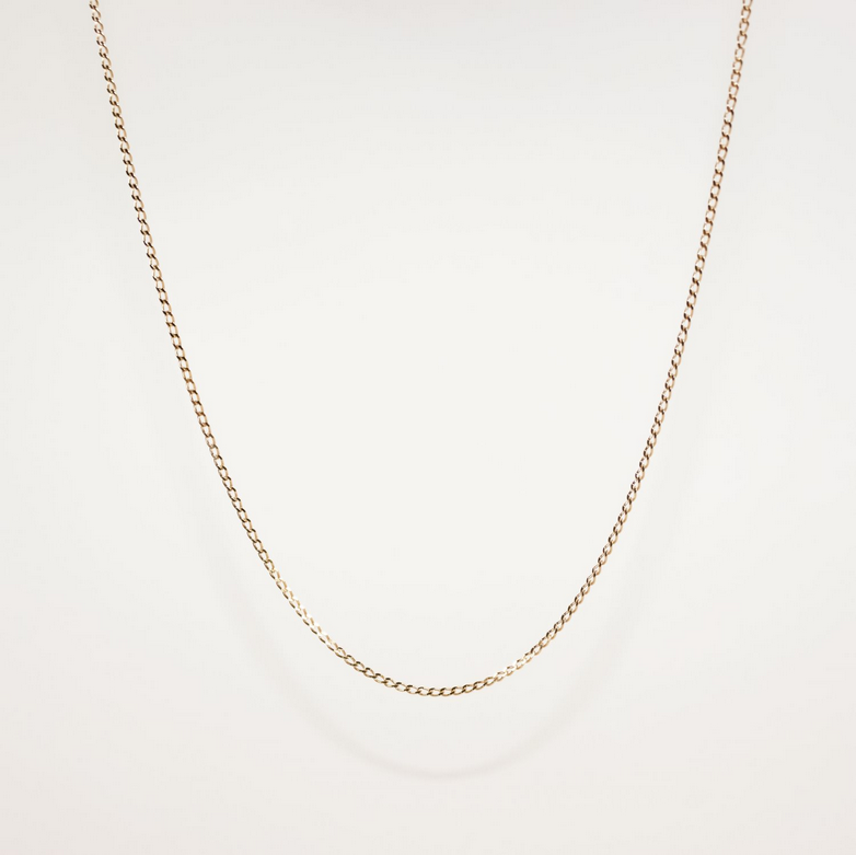 Yellow Gold Plated Diamond Cut Curb Link Chain