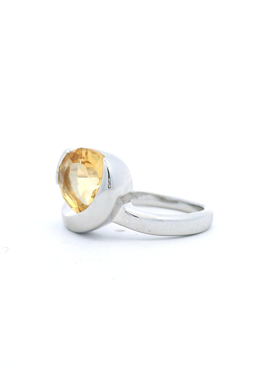 Sterling Silver Citrine Dress Ring