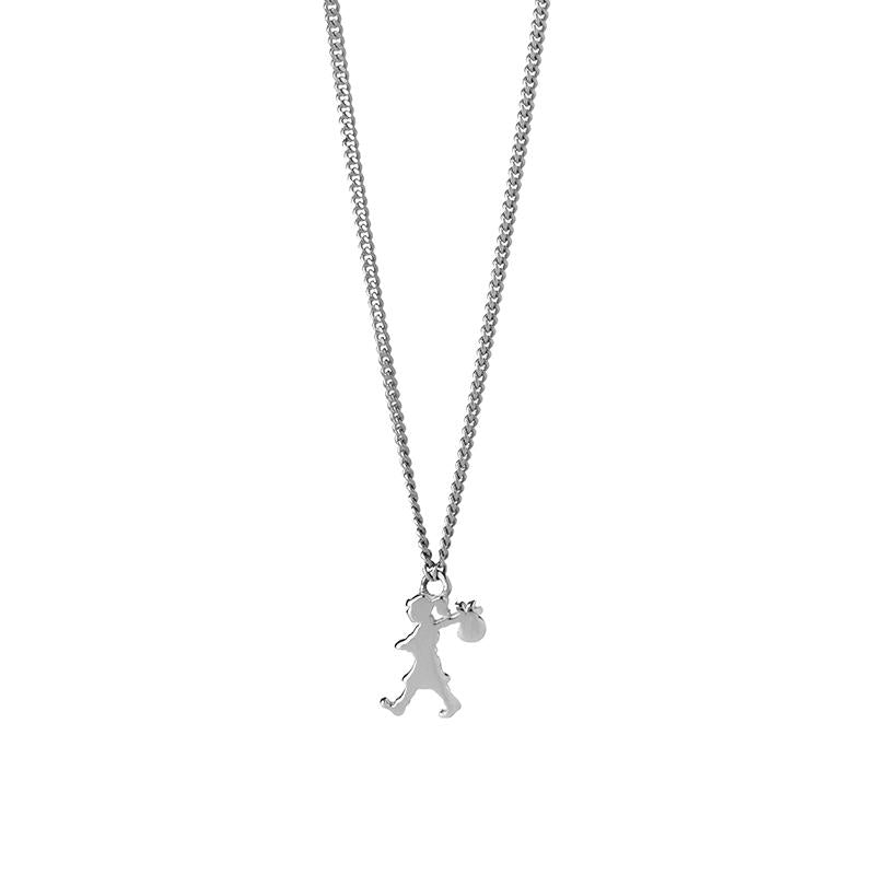 Karen Walker Sterling Silver Mini Runaway Girl Necklace