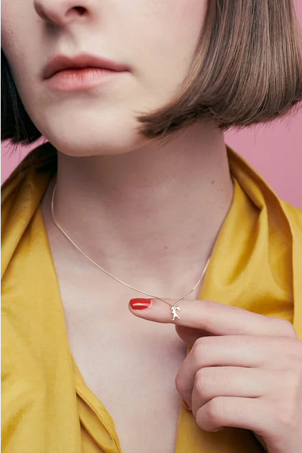 Karen Walker Sterling Silver Mini Runaway Girl Necklace