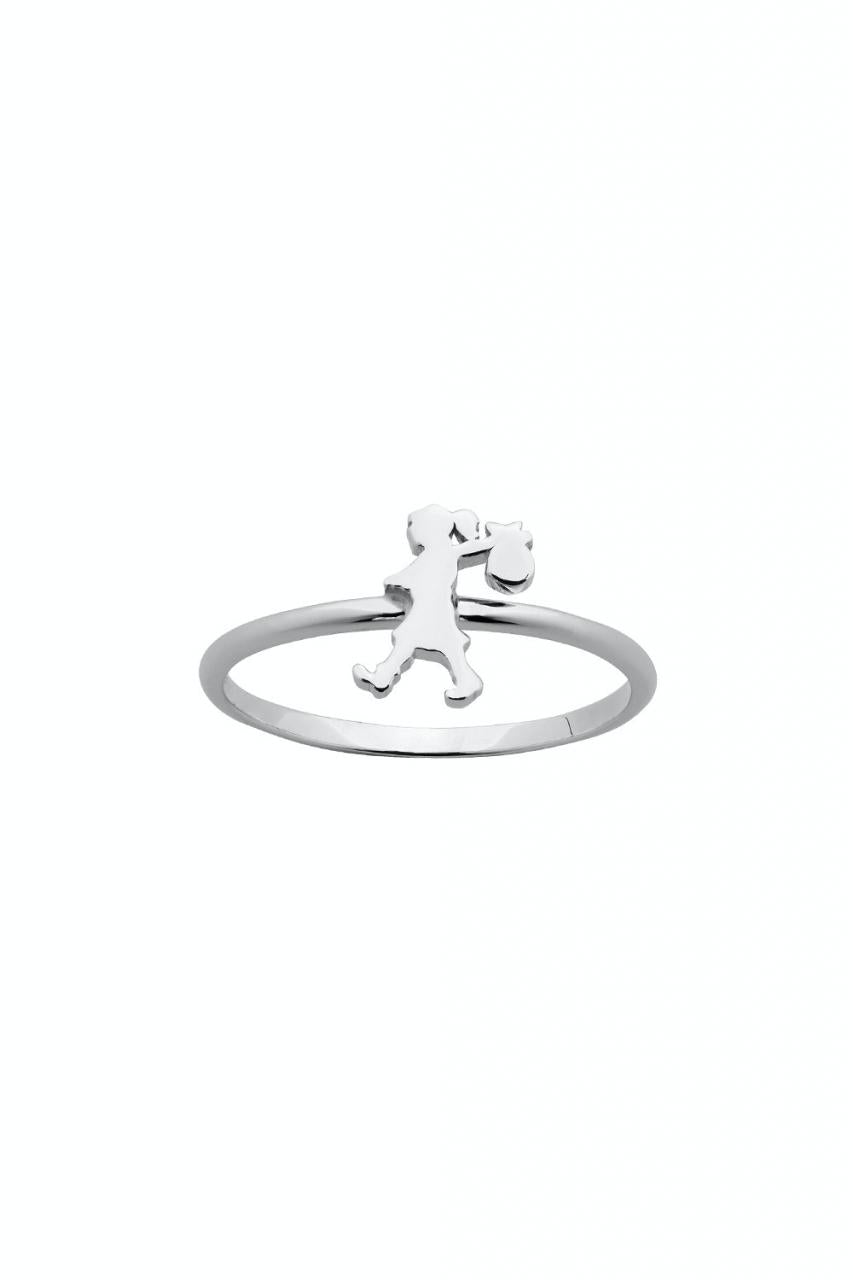 Karen Walker Sterling Silver Mini Runaway Girl Ring