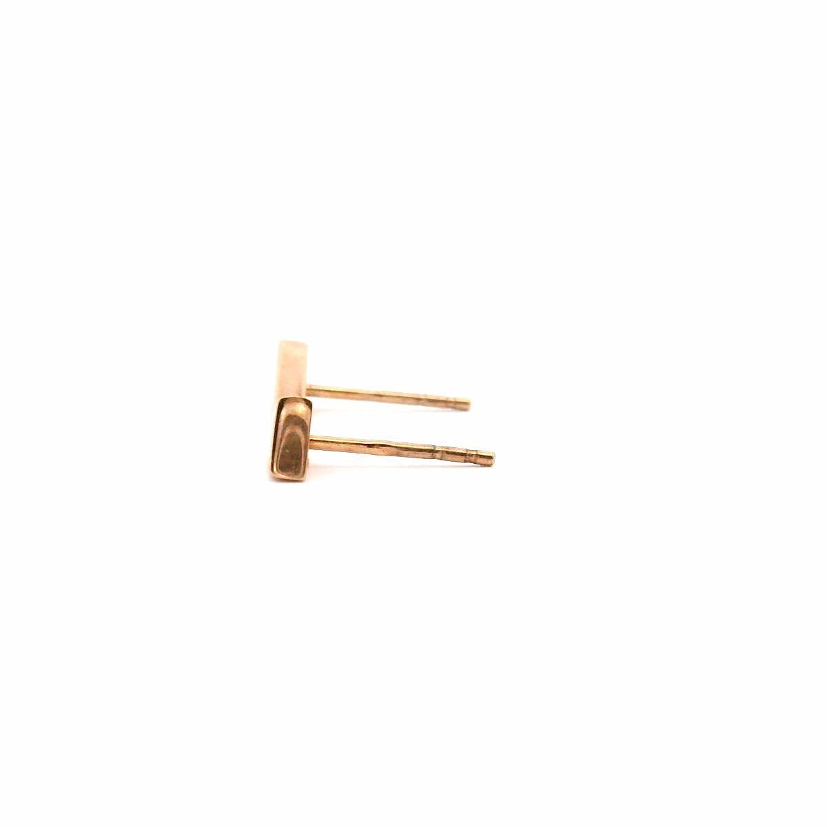 9ct Rose Gold Triangle Stud Earrings