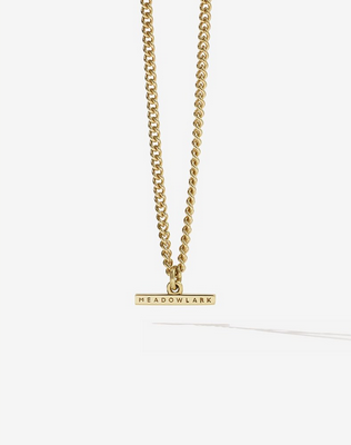 Meadowlark Gold Plated Petite Fob Necklace