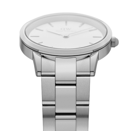 Daniel Wellington Iconic Link 40mm Steel White Dial Watch, Code: DW00100341
