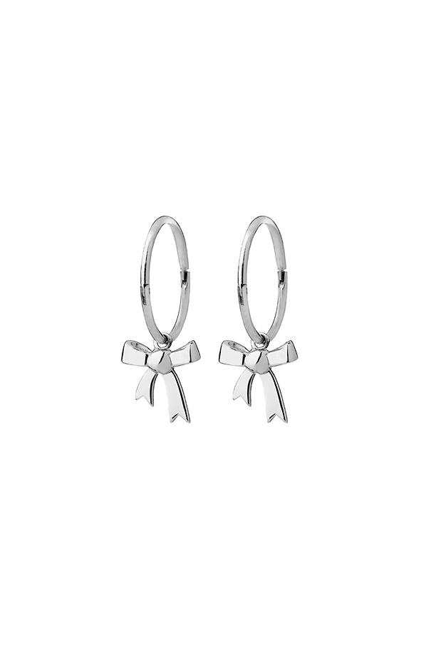 Karen Walker Sterling Silver Bow Sleeper Earrings