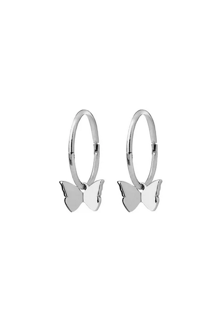Karen Walker Sterling Silver Butterfly Sleeper Earrings