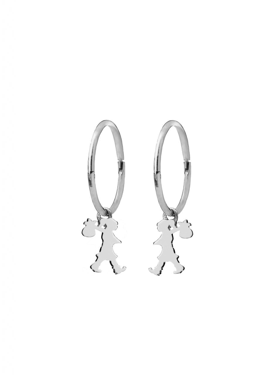 Karen Walker Sterling Silver Runaway Girl Sleeper Earrings