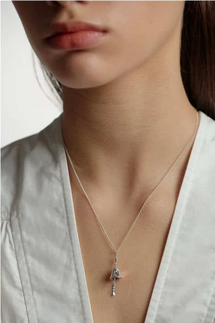 Karen Walker Sterling Silver Bell Necklace