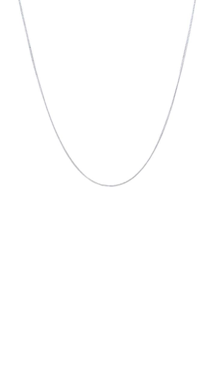 Sterling Silver Diamond Cut Curb Chain