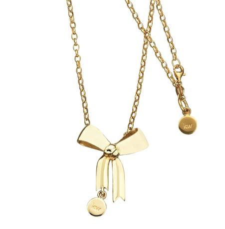 Karen Walker 9ct Yellow Gold Large Bow Pendant Necklace