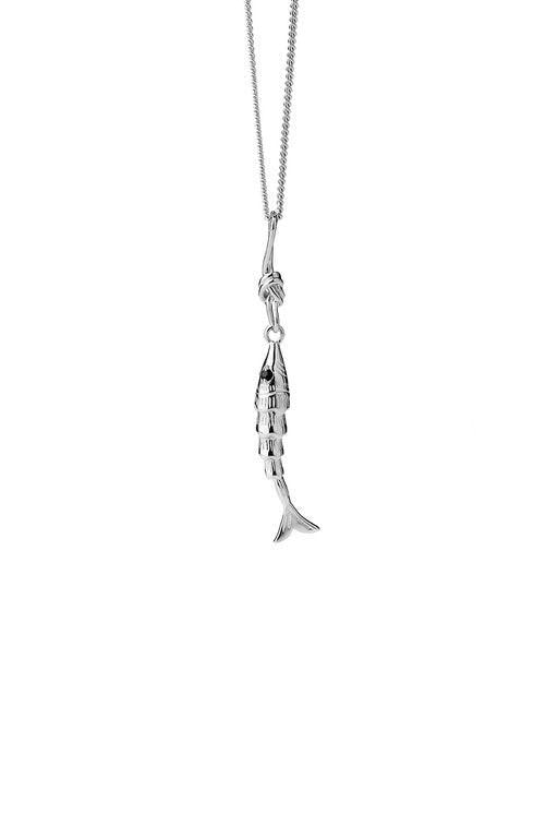 Karen Walker Sterling Silver Lure Fish Necklace