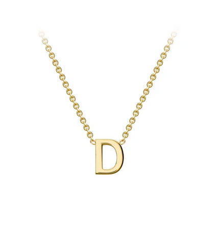 9ct Yellow Gold Initial 'D' Necklace
