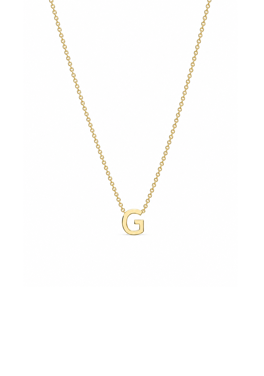 9ct Yellow Gold Initial G Necklace