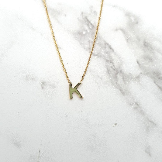 9ct Yellow Gold Initial 'K' Necklace