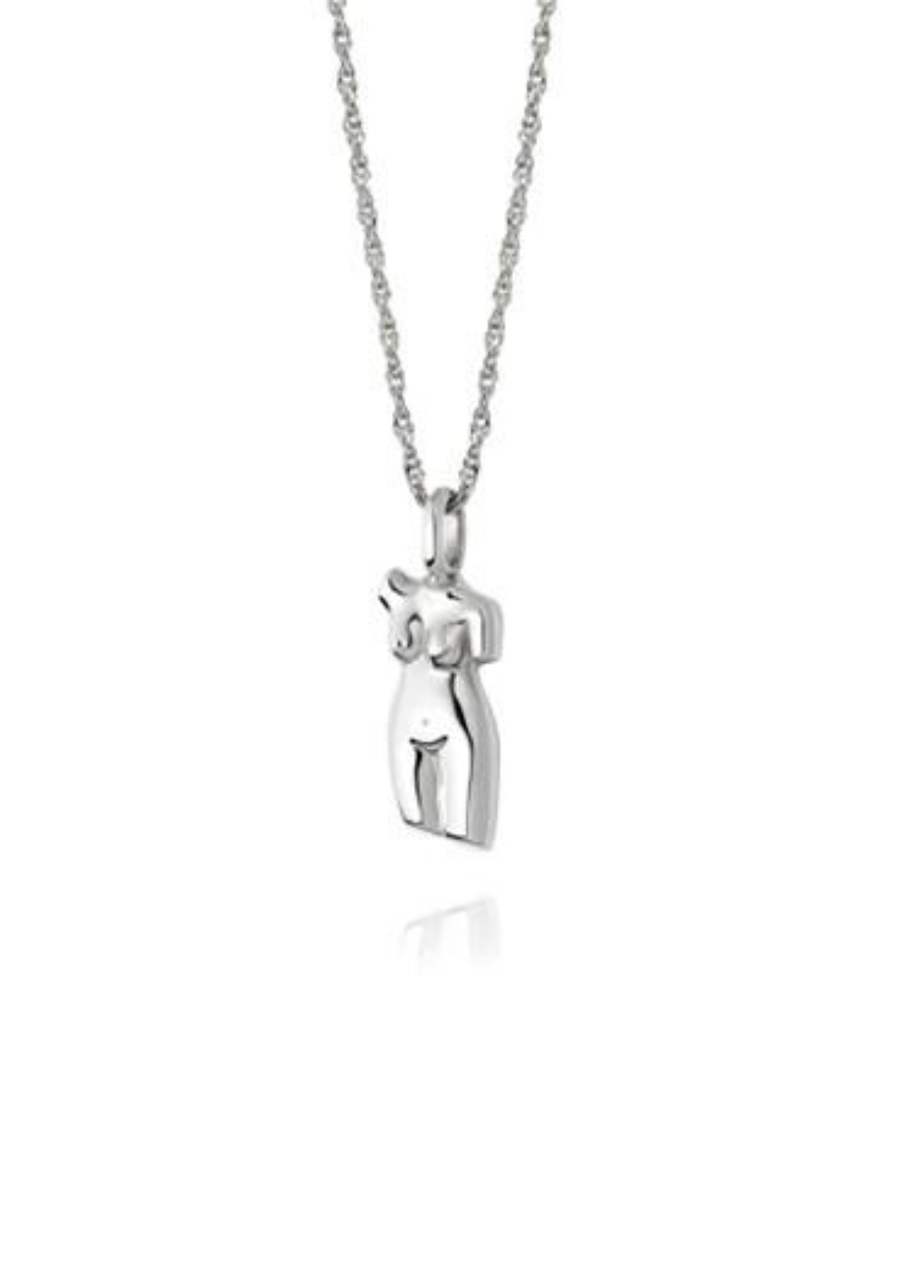 Daisy London Silver Aphrodite Bust Necklace