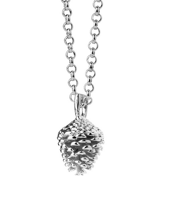 Karen Walker Sterling Silver Pinecone Necklace