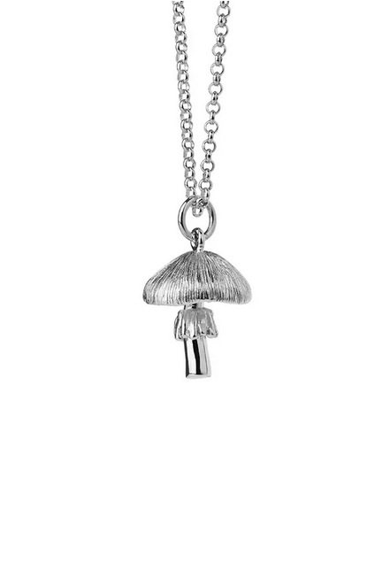Karen Walker Sterling Silver Mushroom Necklace