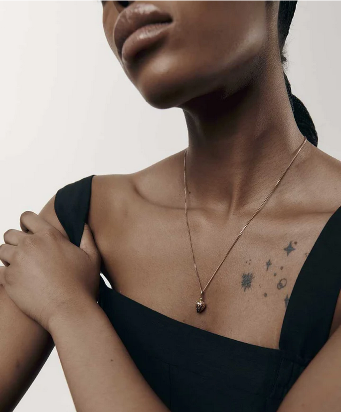 Meadowlark Gold Plated Strawberry Necklace