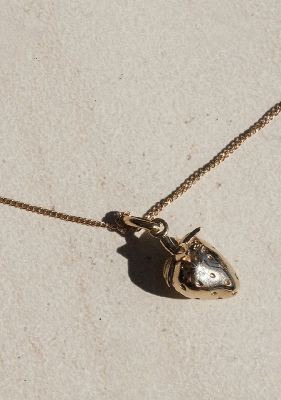 Meadowlark Gold Plated Strawberry Necklace