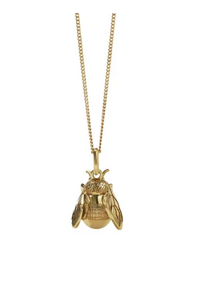 Meadowlark Gold Plated Bee Charm Necklace 50cm