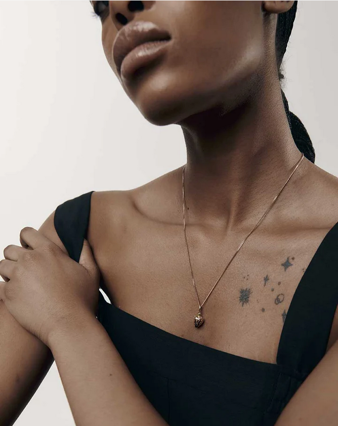 Meadowlark Sterling Silver Strawberry Necklace