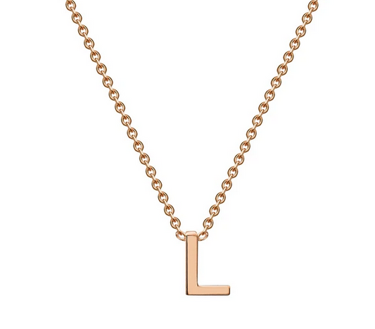 9ct Rose Gold Initial 'L' Necklace