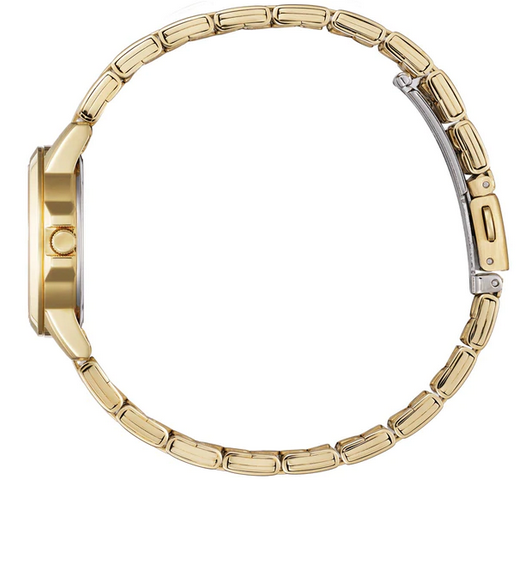 Citizen Ladies Yellow Gold Plated Black Round Dial 50m WR Watch Code: EQ0603-59F