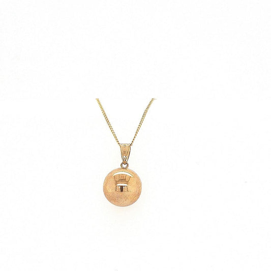 9ct Yellow Gold Full Ball 12.5mm Pendant ONLY