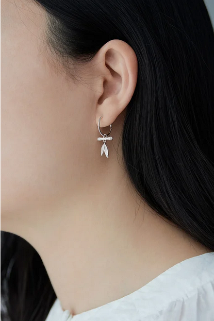 Karen Walker Sterling Silver Bamboo Sleeper Earrings