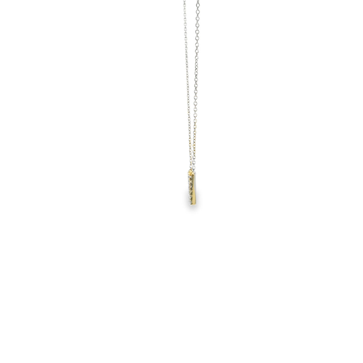 Diamond Initial 'N' Pendant Necklace 9ct Yellow Gold