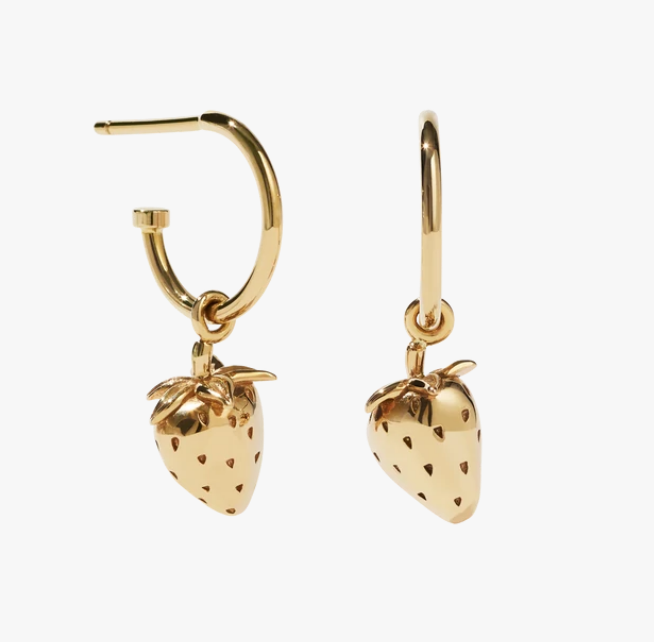 Meadowlark Gold Plated Strawberry Signature Hoops