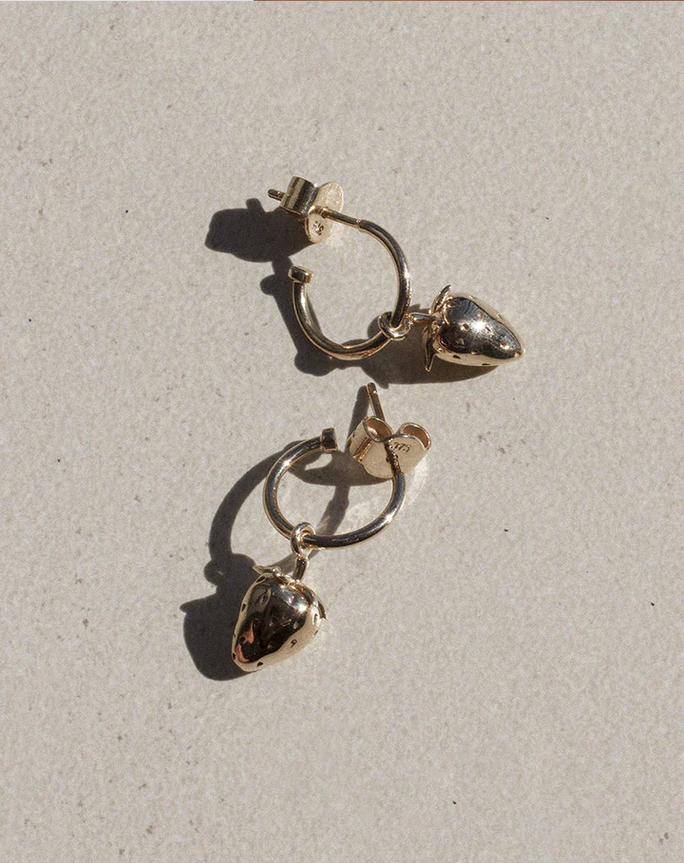 Meadowlark Gold Plated Strawberry Signature Hoops