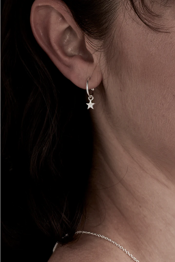 Stolen Girlfriends Club Sterling Silver Stolen Star Anchor Sleeper Earrings