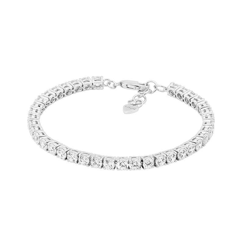 Ellani Sterling Silver 4mm CZ Tennis Bracelet